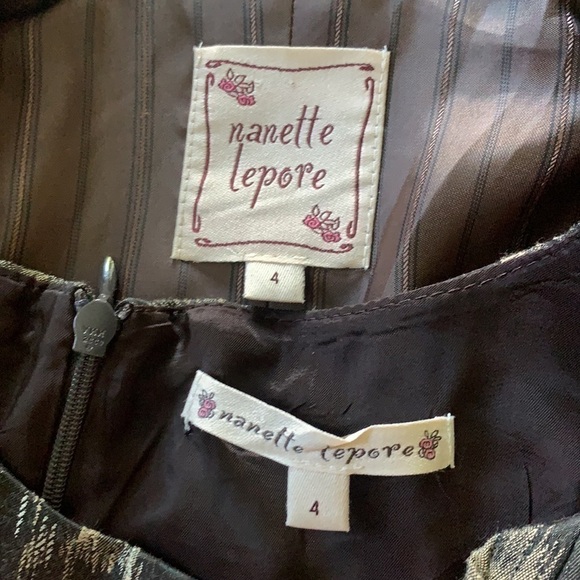 NANETTE Lepore Tigress Coffee Bean Dress With Jacket Size 4 - Picture 16 of 16